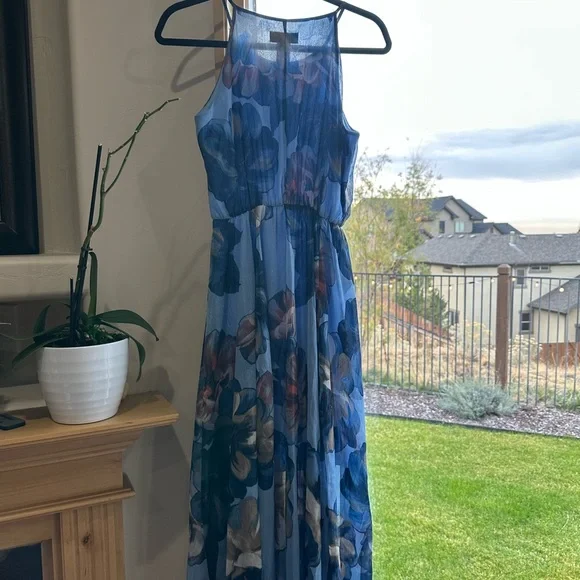 Alexa B Nites Women's Elegant Blue Midi Dress - Picture 3 of 4